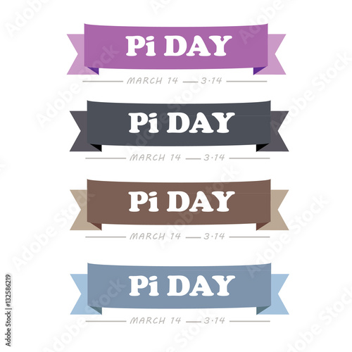 Pi day Tagline Logo Vector