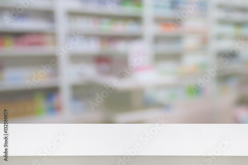 pharmacy store background with drugstore counter