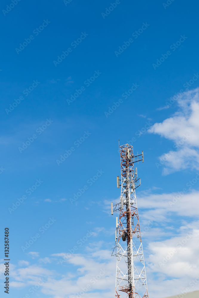 Telecommunications mast cloud sky. Telecommunications mast cloud sky.