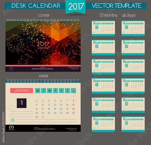 Design Desk Calendar 2017.