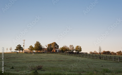 Countryside style house on the hill. photo