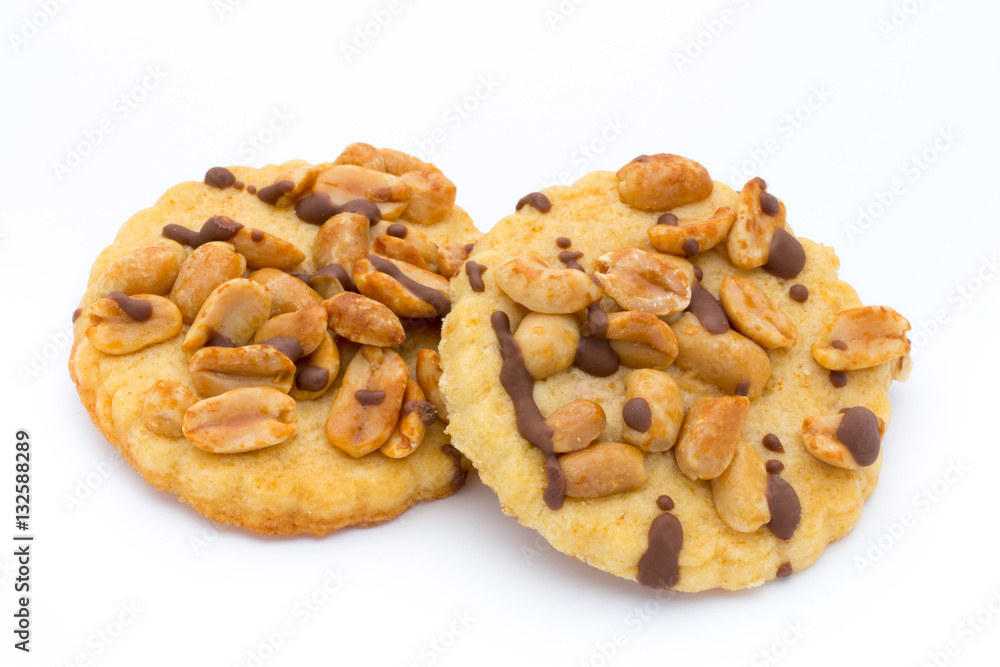 Cookies nuts on the isolated on white background. Cookies nuts on the isolated on white background.
