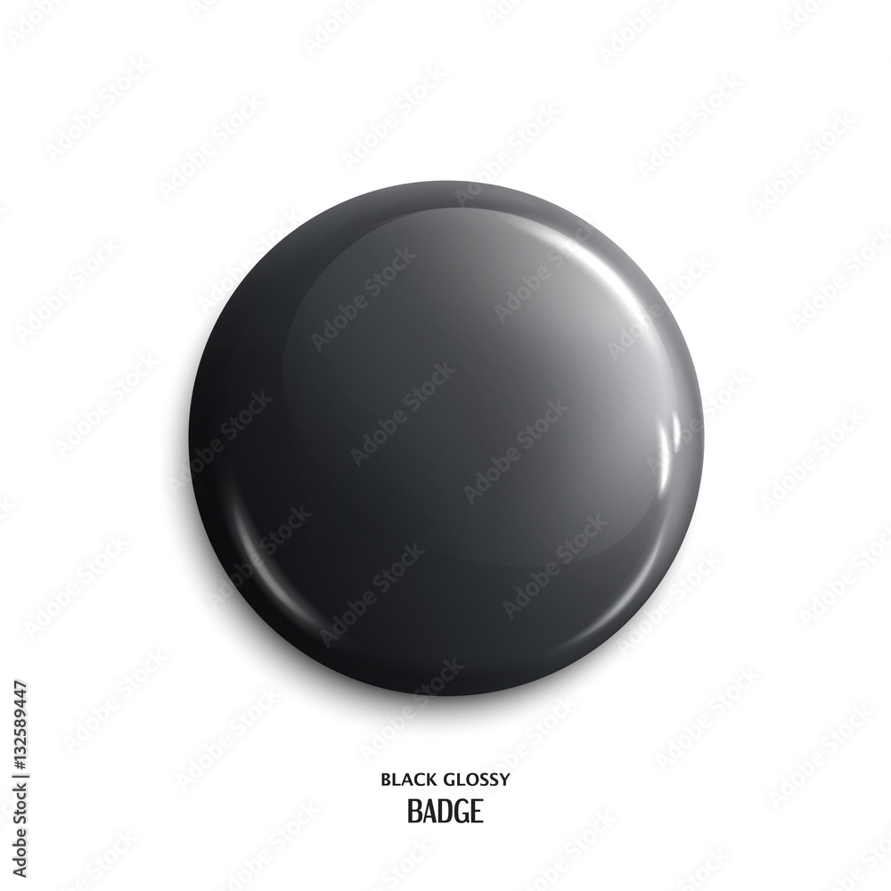 Vector blank, black glossy badge or web button. Vector. Vector blank, black glossy badge or web button. Vector.