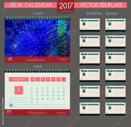 Design Desk Calendar 2017.