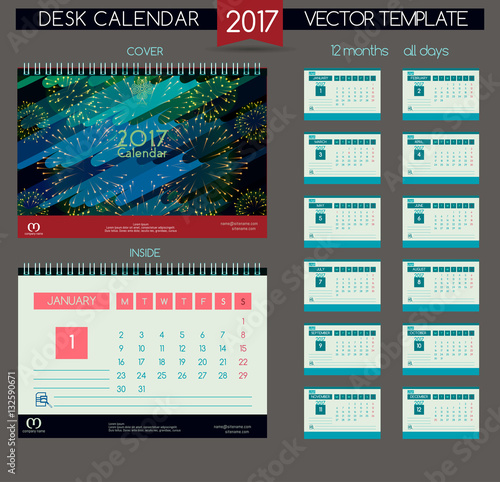 Design Desk Calendar 2017.