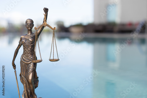 Quadro su tela Scales of Justice - legal law concept image