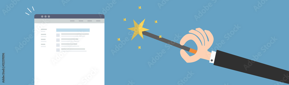 Website One Click Solutions - Vector concept Website One Click Solutions - Vector concept