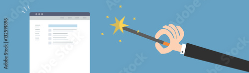 Website One Click Solutions - Vector concept