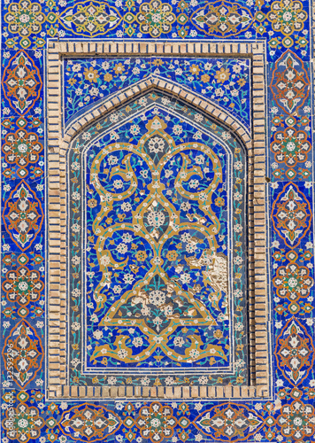 Detail of Mir-i-Arab Madrasa in Bukhara (Buxoro), Uzbekistan