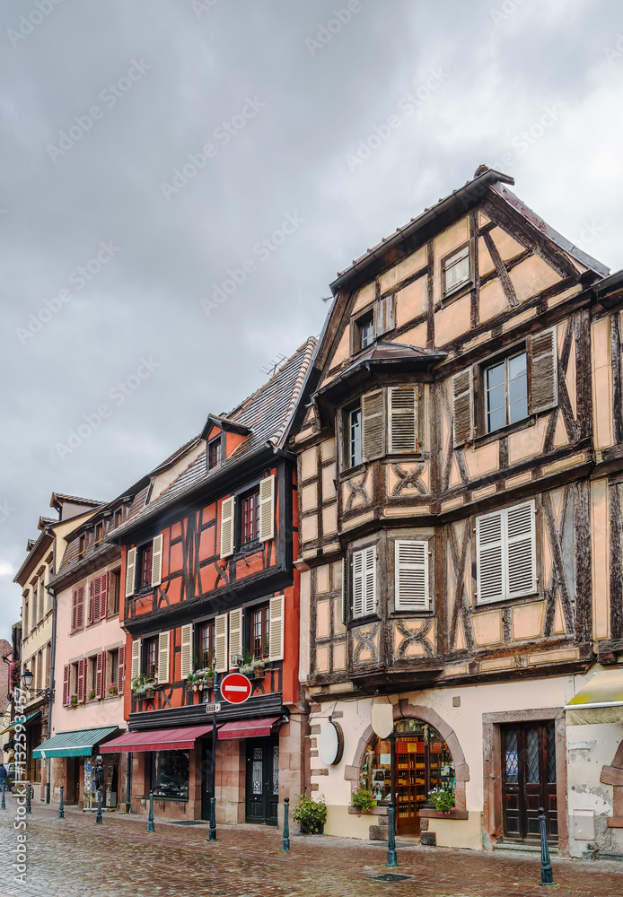 Street in Kaysersberg, Alsace, France