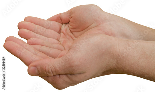 two human palms, hands 