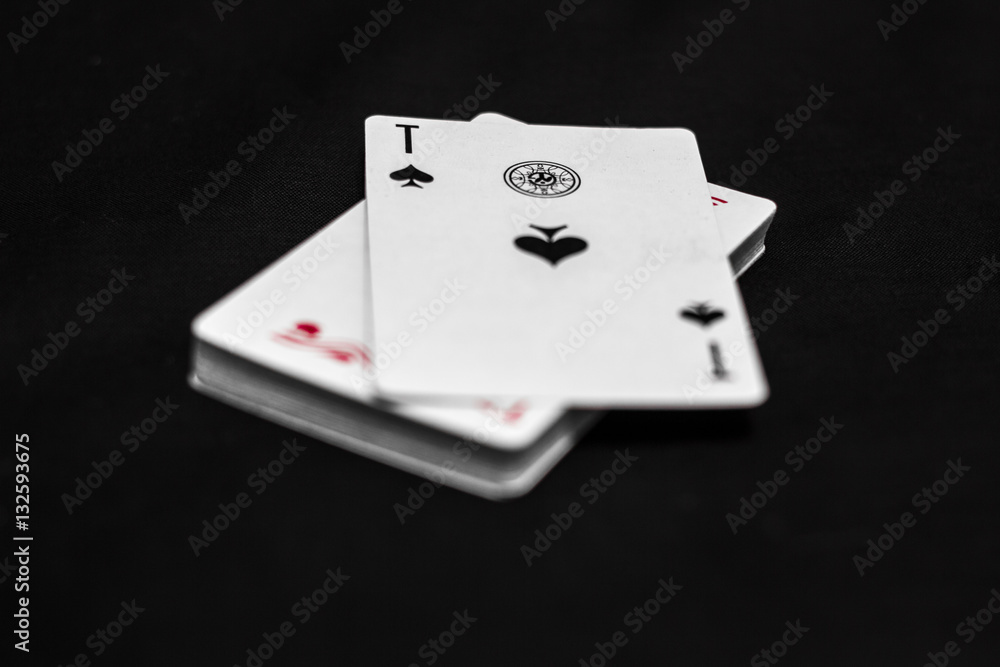 Playing cards/ dark background