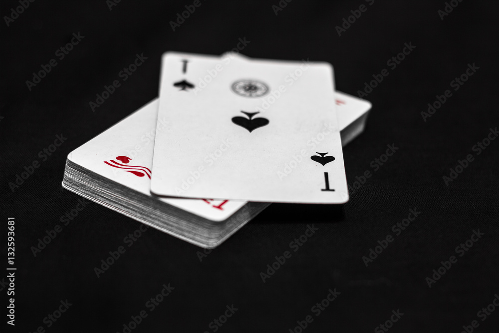 Obraz premium Playing cards/ dark background