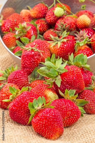 Strawberry crumbled closeup