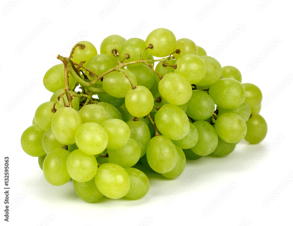 Green grape isolated on white background!
