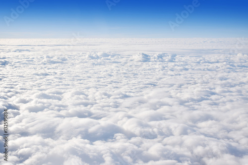 View of cloudscape with blue sky in sunny day
