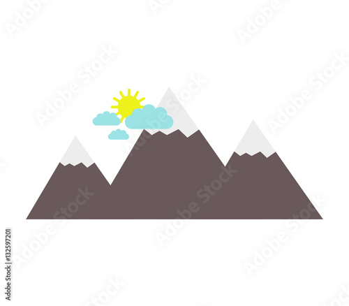 icon snowy mountain
