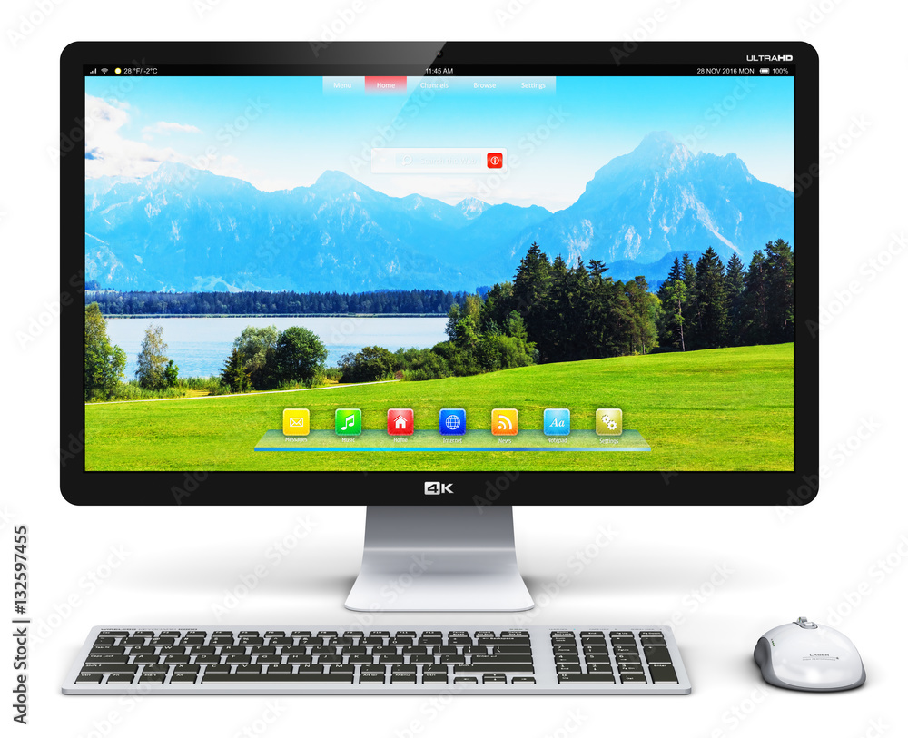 Desktop computer PC Stock-Illustration | Adobe Stock