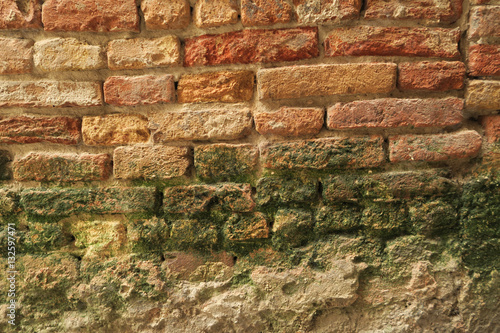 Texture Venezia muro mattoni cemento antico intonaco photo