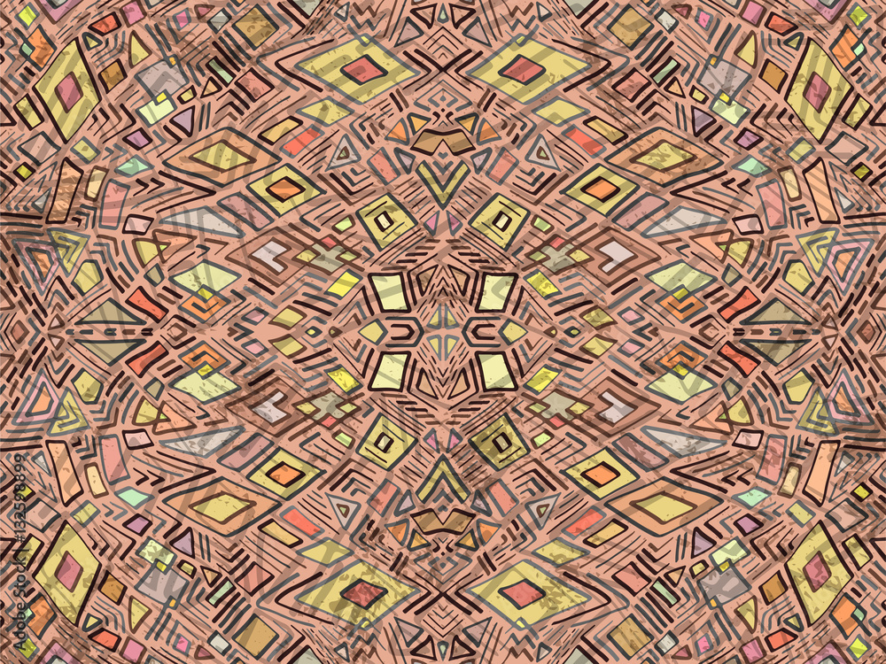 Fototapeta premium Aztec ethnic abstract background beige