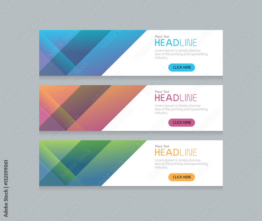 abstract web banner design background template