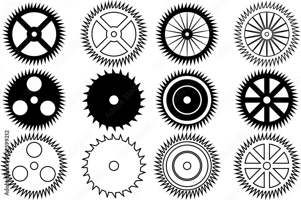 Gear icon  vector illustration,cogwheel,set of gear wheels,