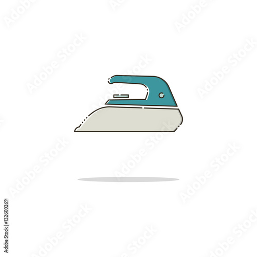 Iron color thin doted line icon. Mbe minimalism style