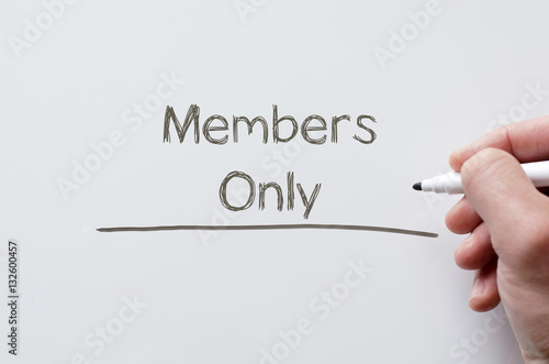 Members only written on whiteboard