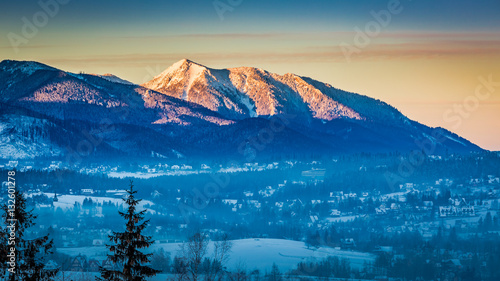 Sunrise in Zakopane with il...