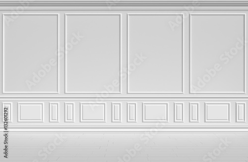 Wallpaper Mural White wall in classic style Torontodigital.ca