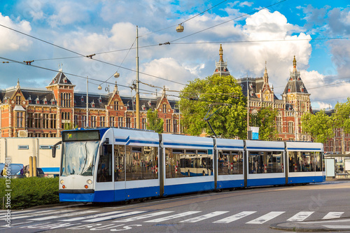 City tram in Amsterdam