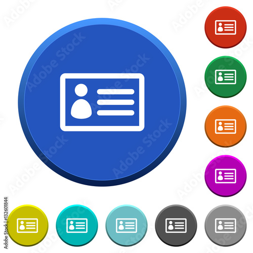 ID card beveled buttons