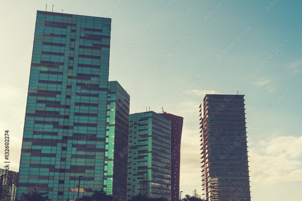 modern skyscrapers with clear sky - office or financial theme modern skyscrapers with clear sky - office or financial theme