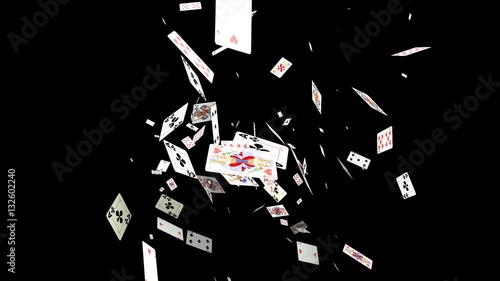 Cascading playing cards