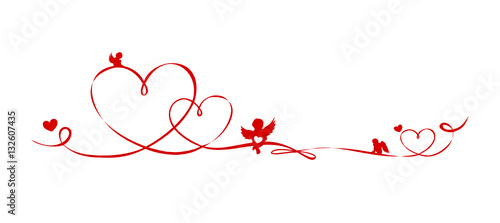 Schleifenband Engel und Herzen