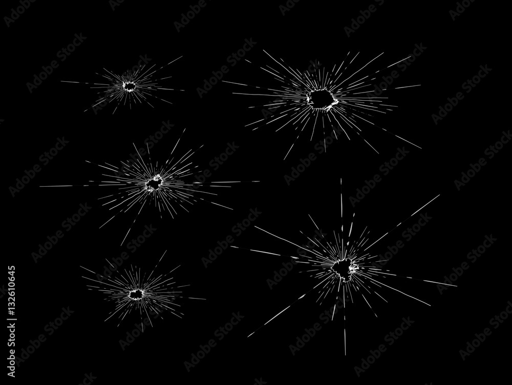 Traces of bullets shattered the glass. Traces of bullets shattered the glass.