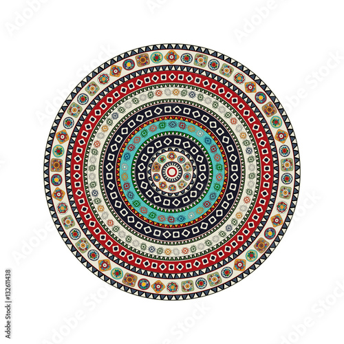 Aztec round motif 