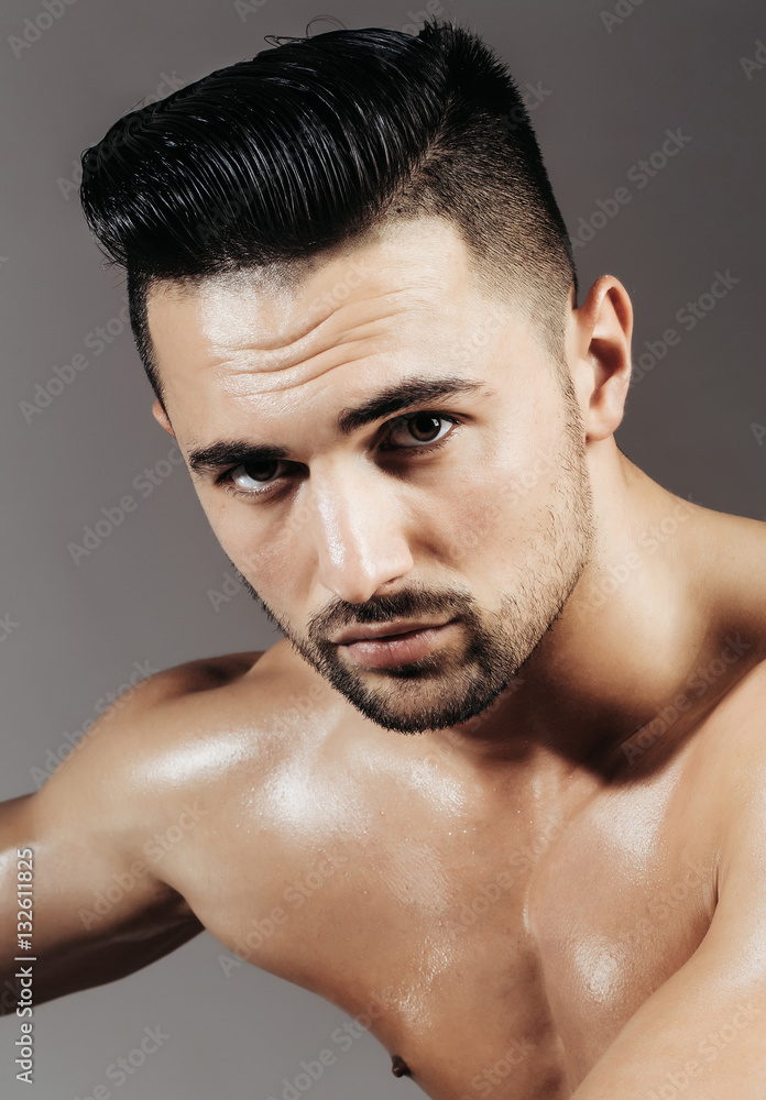 Handsome man or muscular macho Handsome man or muscular macho