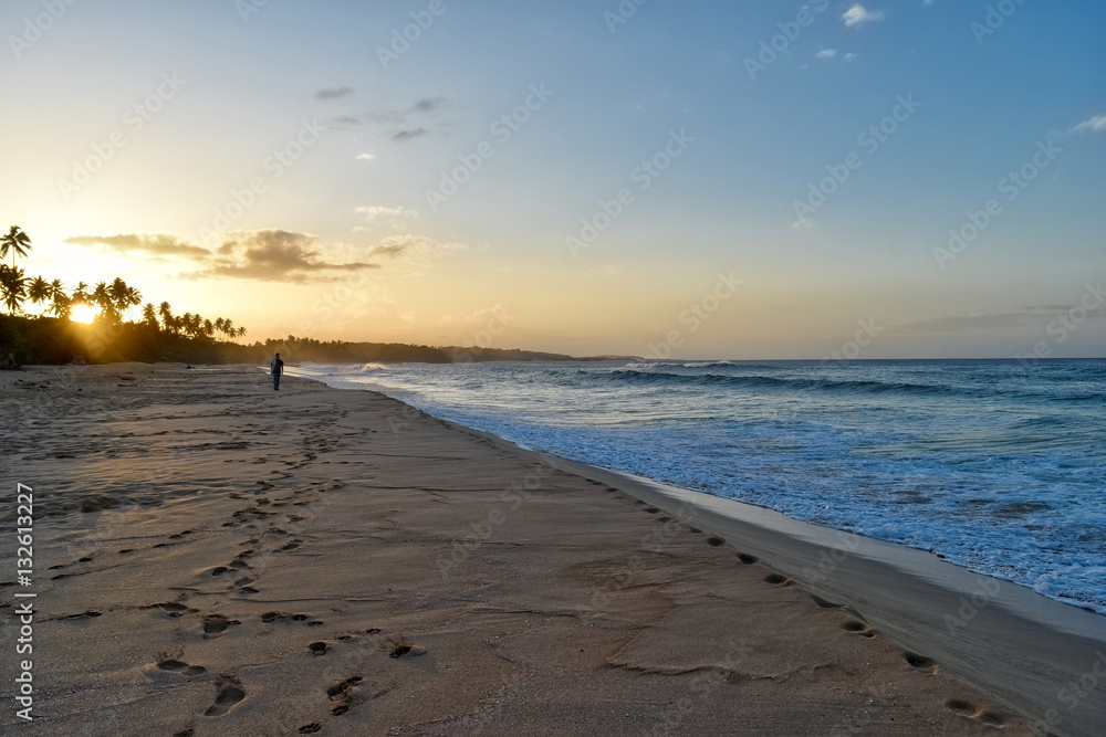 Sunset at Tubos Beach in Manati, Puerto Rico