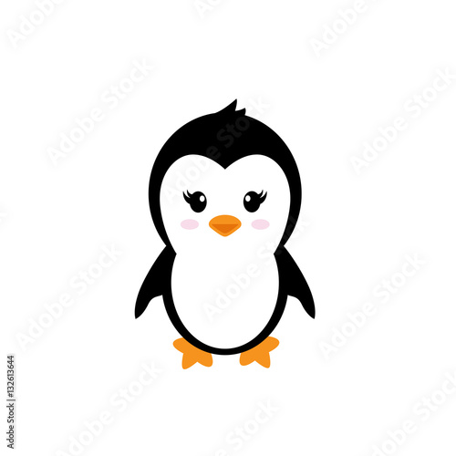 cartoon cute penguin girl