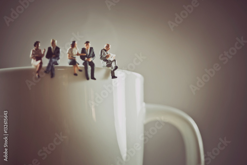 Office workers having a coffee break photo