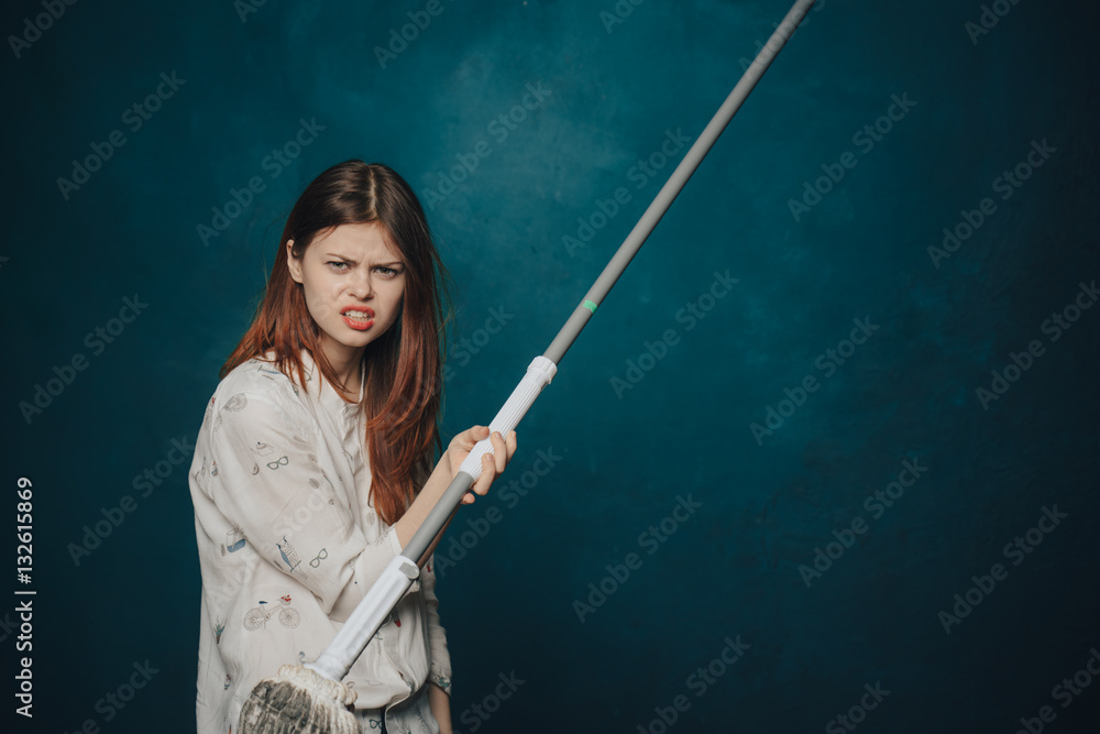 light cup, coffee, drink, grains aggressive woman, stick, mop, emotions light cup, coffee, drink, grains aggressive woman, stick, mop, emotions