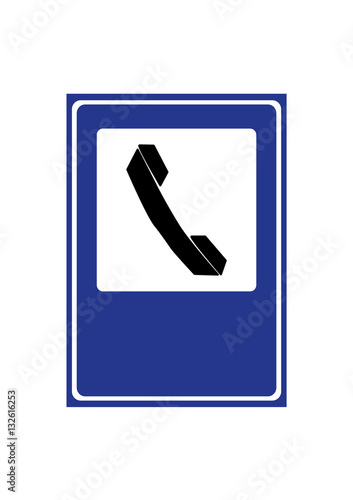 Panneau téléphone