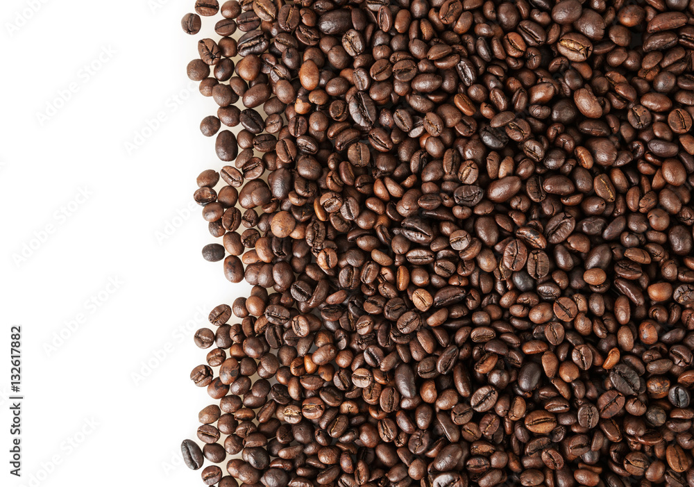 Roasted coffee beans background Roasted coffee beans background