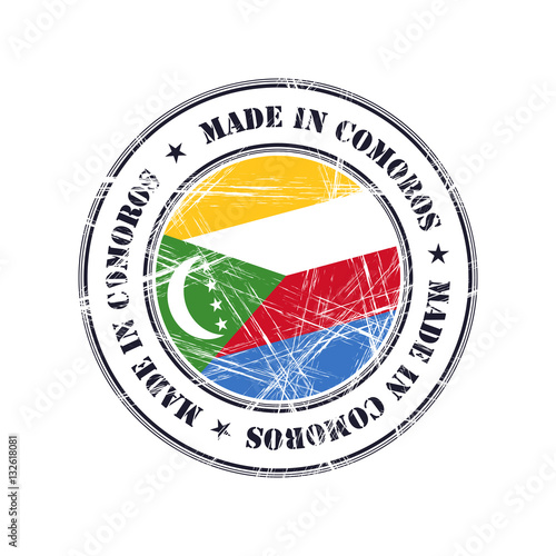 Free Download Made in Comoros rubber stamp - GFXLoad