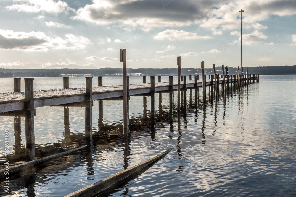 Winteridylle am Starnberger See in Bayern Winteridylle am Starnberger See in Bayern