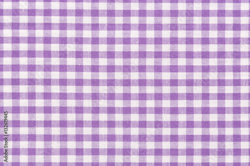 Canvas Print Purple cheched fabric background.