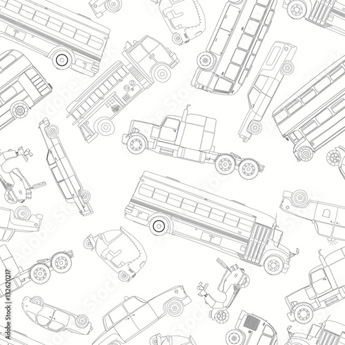 Doodle cars pattern