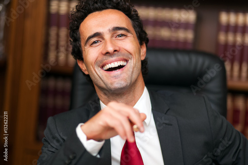 Lawyer portrait in his studio