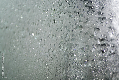 Drops of water on wet window. © sapsan777